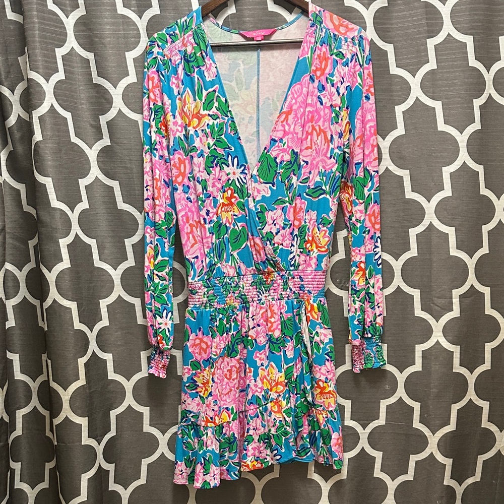 Floral V-Neck Long Sleeve romper